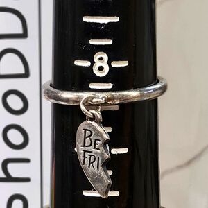 James Avery, vintage dangle 1/2 best friend heart, size 8.5